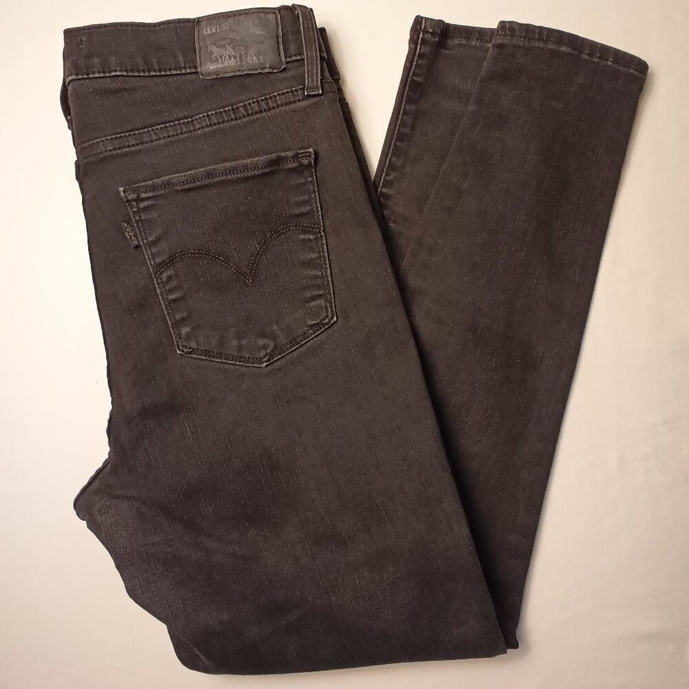 Levi's Womens 720 High Rise Super Skinny Jeans Size 31/12 Washed Black Classic